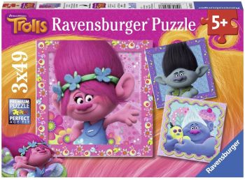 RAV08013 - 3 Puzzles - 49 Pièces - Les TROLLS