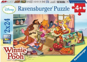 RAV08856 - 2 Puzzles - 24 Pièces - Winnie l'ourson - 26 x 18 cm