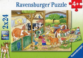 RAV091959 - 2 Puzzles - 24 Pièces - A la ferme