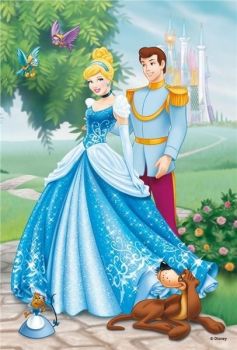 RAV09469/01 - Puzzle - 54 Pièces - Disney Princesse - Cendrillon et son prince charmant - 13.2 x 19.8 cm