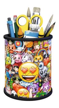 RAV112173 - Puzzle 3D - 54 Pièces - Pot à Crayon Emoji - 10 cm