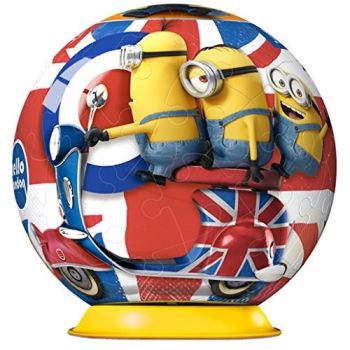 RAV11914/01 - Puzzle 3D - 54 Pièces - Les MINIONS en ANGLETERRE - 7 cm