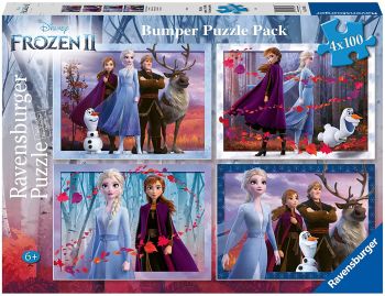 RAV12885 - 4 Puzzles 100 Pièces - LA REINE DES NEIGES