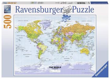 RAV147557 - Puzzle - 500 Pièces - La carte du Monde