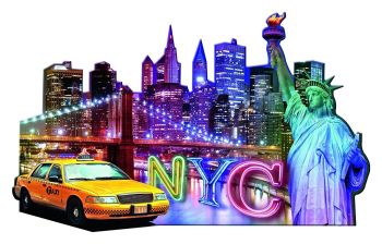 RAV16153 - Puzzle - 1158 Pièces - Silhouette Skyline, NEW YORK - 106 x 66 cm