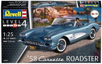 REV07037 - CHEVROLET Corvette cabriolet Roadster 1958 maquette à monter et à peindre