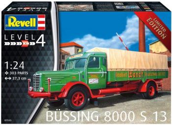 REV07555 - BUSSING 8000S 13 porteur baché à ridelles maquette à monter et à peindre