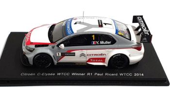 CITROEN C-Elysee Total #1 1er R1 Paul Ricard WTCC 2014 Y.Muller