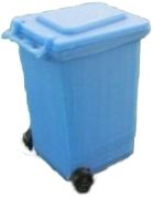 UM143_BLEU - 1 poubelle 240L bleue dimension 2 x 1.5 hauteur 3 cm