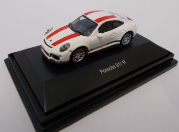 SCH26299 - PORSCHE 911 R blanche à bandes rouges
