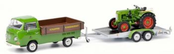SCH3342 - VOLKSWAGEN T2 Pick-up avec plateau et FENDT Dieselroos FENDT service limité à 750 exemplaires