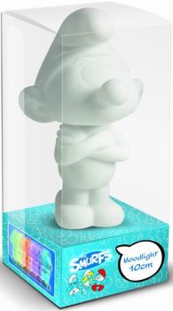 SCHTROU274039 - Veilleuse Schtroumph visage neutre éclairage multicolore hauteur 10 cm article vendu d'occasion