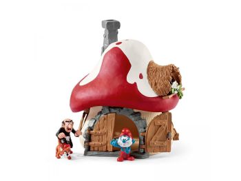 SHL20803 - Maison des SCHTROUMPFS avec 2 figurines