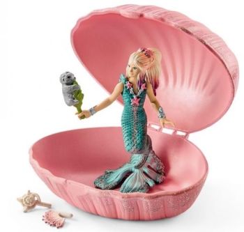 SHL70564 - Sirène avec bébé phoque dans un coquillage