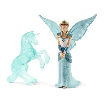 Eyela avec Sculpture Licorne de Glace