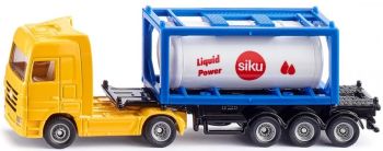 SIK1795 - MERCEDES BENZ Actros 4x2 avec semi porte container 3 essieux et container citerne