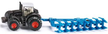 SIK1862 - FENDT 939 Black avec charrue LEMKEN 8 socs Ech:1/87