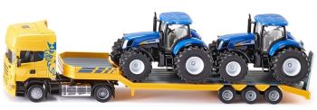 SIK1984 - SCANIA 4x2 avec porte engins 3 essieux et 2 NEW HOLLAND T7070