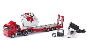 SIK6721 - MAN TGS 4x2 Avec remorque porte engins 3 essieux radiocommandé avec télécommande
