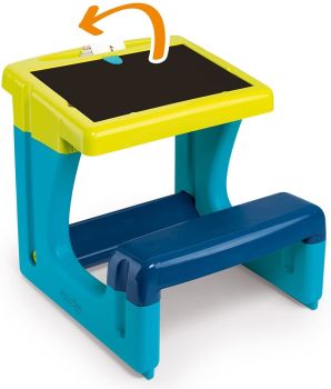 SMO420101 - Bureau Petit Écolier deux face Magnétique et Craie - 55 x 54 x 54 cm