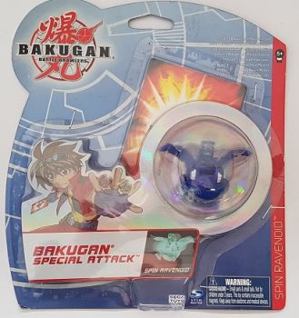 SPI20028697-5 - BAKUGAN attaque Spéciale - 1 BAKUGAN SPIN RAVENOID bleu foncé + 1 carte portail métallique