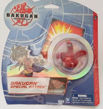 SPI20028697-3 - BAKUGAN attaque Spéciale - 1 BAKUGAN SPIN DRAGONOID Rouge + 1 carte portail métallique