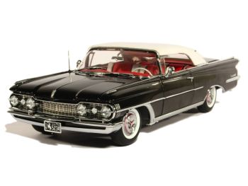 SUN5234 - OLDSMOBILE 98 cabriolet fermé 1959 noir capote blanche