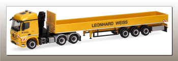 HER953719 - MERCEDES BENZ Arocs 6x4 avec remorque 3 essieux LEONHARD WEISS