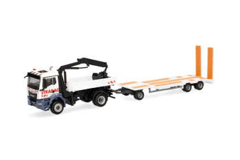 HER318730 - MAN TGS NN 4x2 benne avec grue et porte engin 1+2 essieux