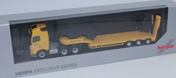 HER958608 - VOLVO FH 6x4 avec porte-engin 3 essieux Leonhard WEISS