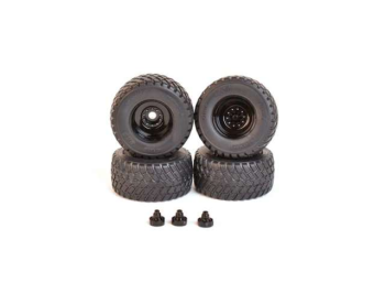 AT3200117 - Lot de 4 pneus jantes noires BKT Ridemax FL-693M 710 50R30.5