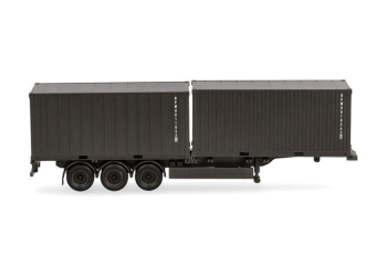 HER747240 - Semi porte container 3 essieux avec 2 containers 20 pieds BUNDESWEHR