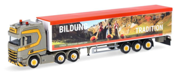 HER925396 - SCANIA CR 20 6x4 avec remorque à fond mouvant 3 essieux DORNBIERER