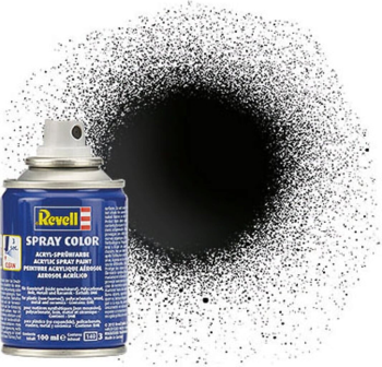 REV34107 - Peinture acrylique aérosol noir brillant 100ml