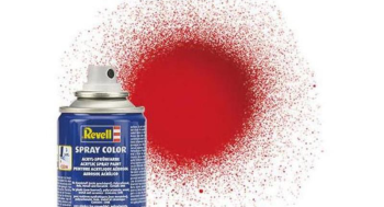 REV34131 - Peinture acrylique aérosol rouge vif brillant 100ml