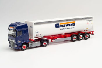 HER312004 - DAF XF SSC 4x2 avec porte container et container citerne 3 Essieux GREIWING