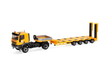 HER320948 - IVECO trakker 4x2 avec porte-engin 4 essieux GOLLER BOGL
