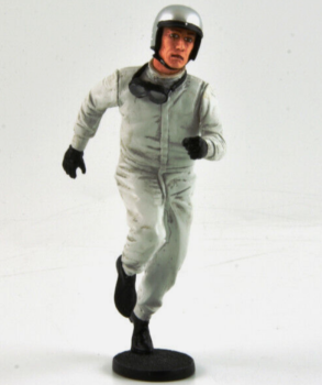 FLM118053-D2 - FIGURINE Pilote Tim sur le départ casque gris métallique