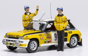 IXOSPRM002-81 - RENAULT 5 Turbo #9 Rallye de Monte Carlo 1980 avec 2 figurines J.RAGNOTTI / J-M.ANDRE