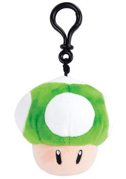 T12970 - Clip Peluche MARIO KART - Champignon Vert et blanc