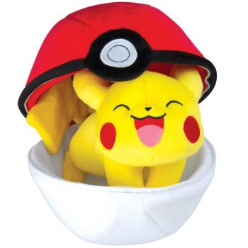 T19363D-01 - Peluche POKEMON - POKE BALL + PIKACHU