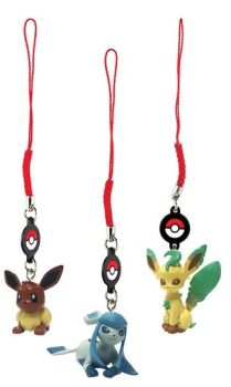T19512N-02 - Pack de 3 Portes clés POKEMON - EVOLI , Phillali et Givrali