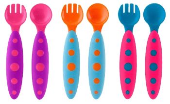 6 Couvert Rose, Orange et Bleu