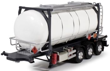 TEK53918 - Semi porte container 3 essieux avec container citerne