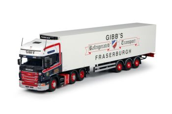 TEK61953 - SCANIA 144 6x4 Top Gibb's avec semi frigo 3 essieux CARRIER transport Fraserburgh