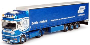 TEK63176 - SCANIA 164 Topline 4x2 avec semi bachée 3 essieux Tautliner transport Jow Iljzer