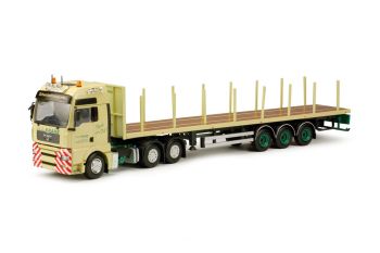 TEK63442 - MAN TGA XXL 6x4 avec remorque plateau 3 essieux H.N. Krane