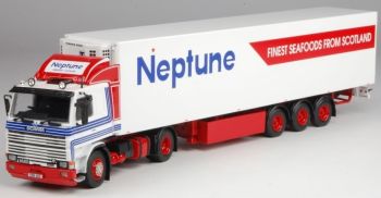 TEK64270 - SCANIA 142 4x2 avec remorque frigorifique 3 essieux transport Neptune