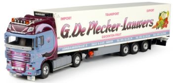 TEK64289 - DAF XF105 Super Space Cab 4x2 avec semi frigorifique 3 essieux Carrier Transport G.Lauwers De Plecker