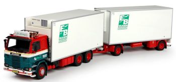 TEK68609 - SCANIA R142 porteur 6x4 Avec remorque 2 Essieux frigorifique THERMOKING ERLING BERTELSEN